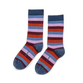 Charlotte - Organic Cotton Crew Socks - Navy