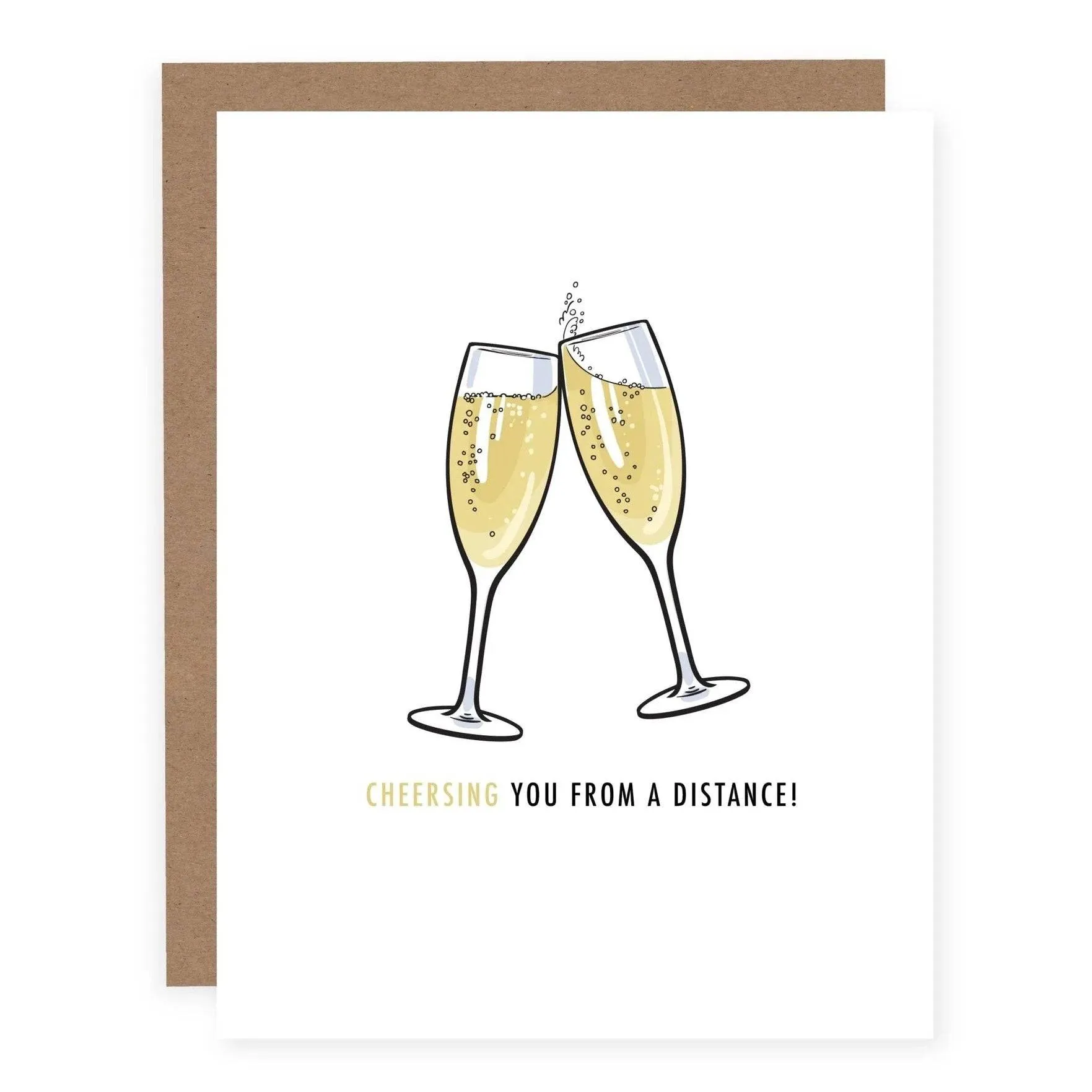 Cheersing You From a Distance | Greeting Card*