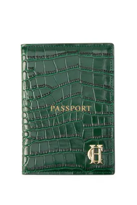 Chelsea Passport Holder (Emerald Croc)