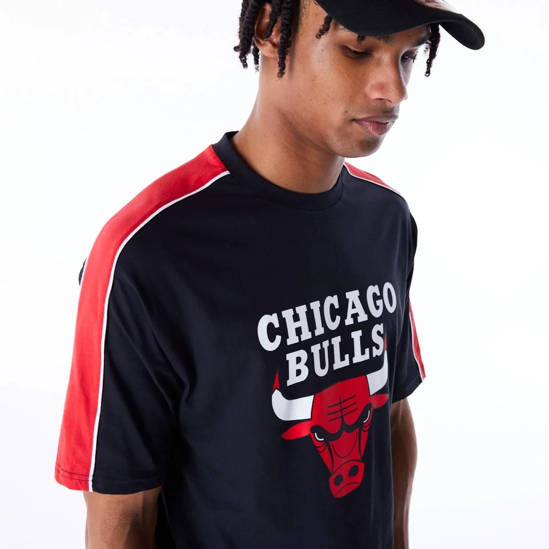 Chicago Bulls NBA Panel Black Oversized T-Shirt