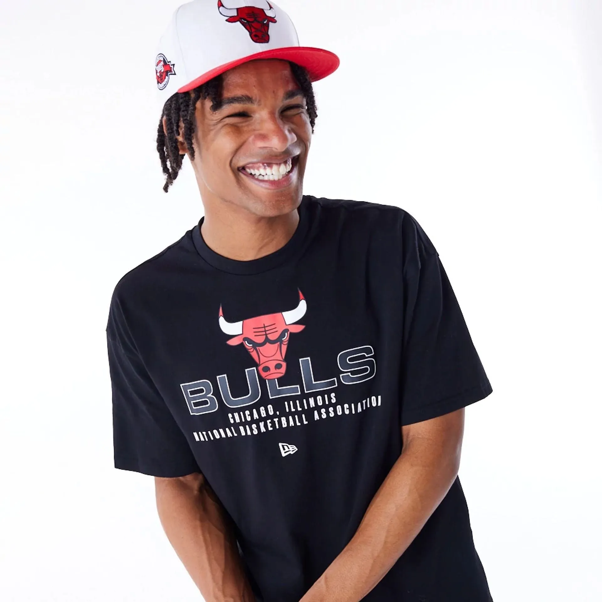 Chicago Bulls NBA Tech Black Oversized T-Shirt