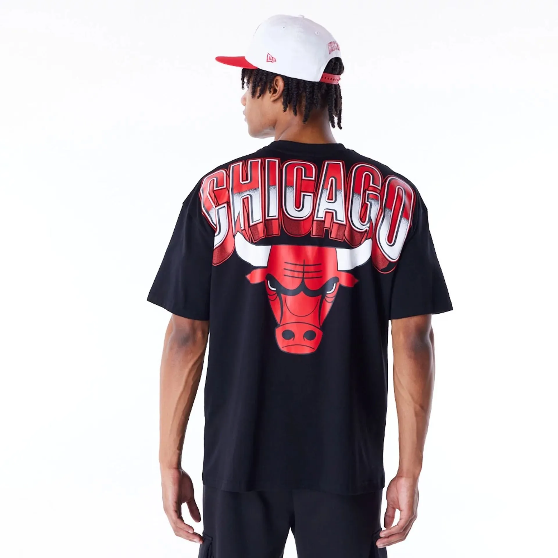 Chicago Bulls NBA Tech Black Oversized T-Shirt