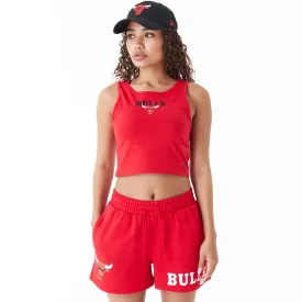 Chicago Bulls Womens NBA Team Logo Red Crop Tank Top