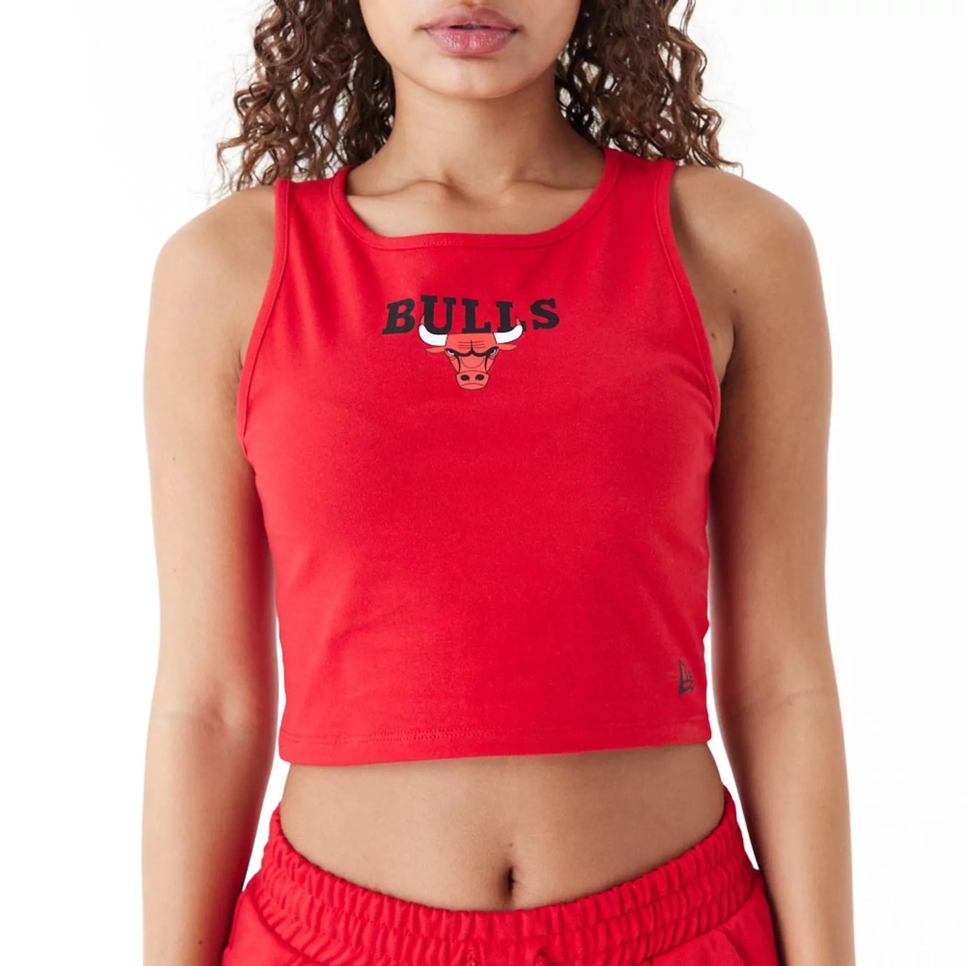 Chicago Bulls Womens NBA Team Logo Red Crop Tank Top