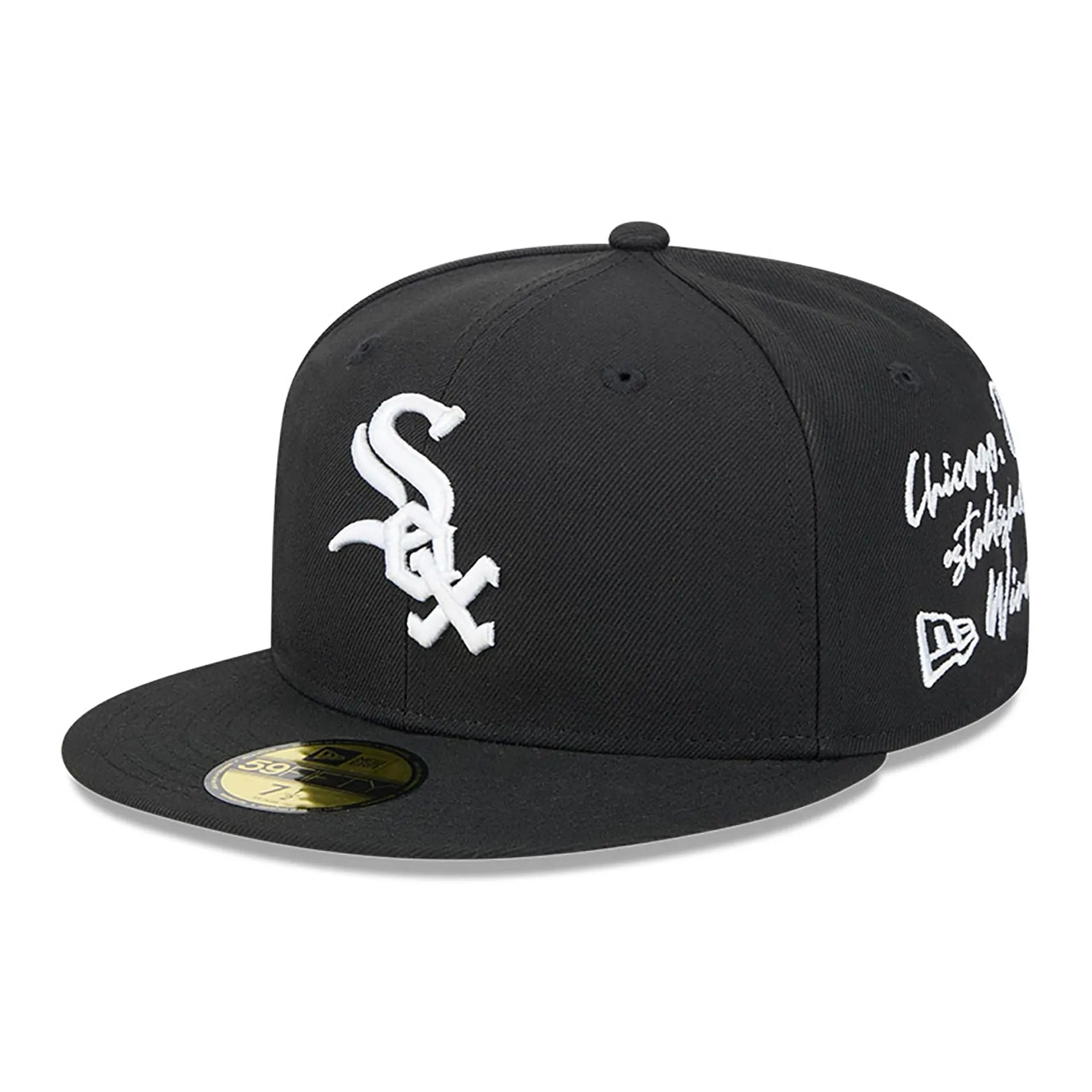 Chicago White Sox Team Verbiage Black 59FIFTY Fitted Cap