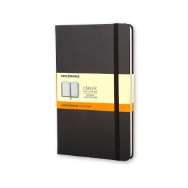 Classic Notebook, Hard Cover, Pocket, Lined, Black