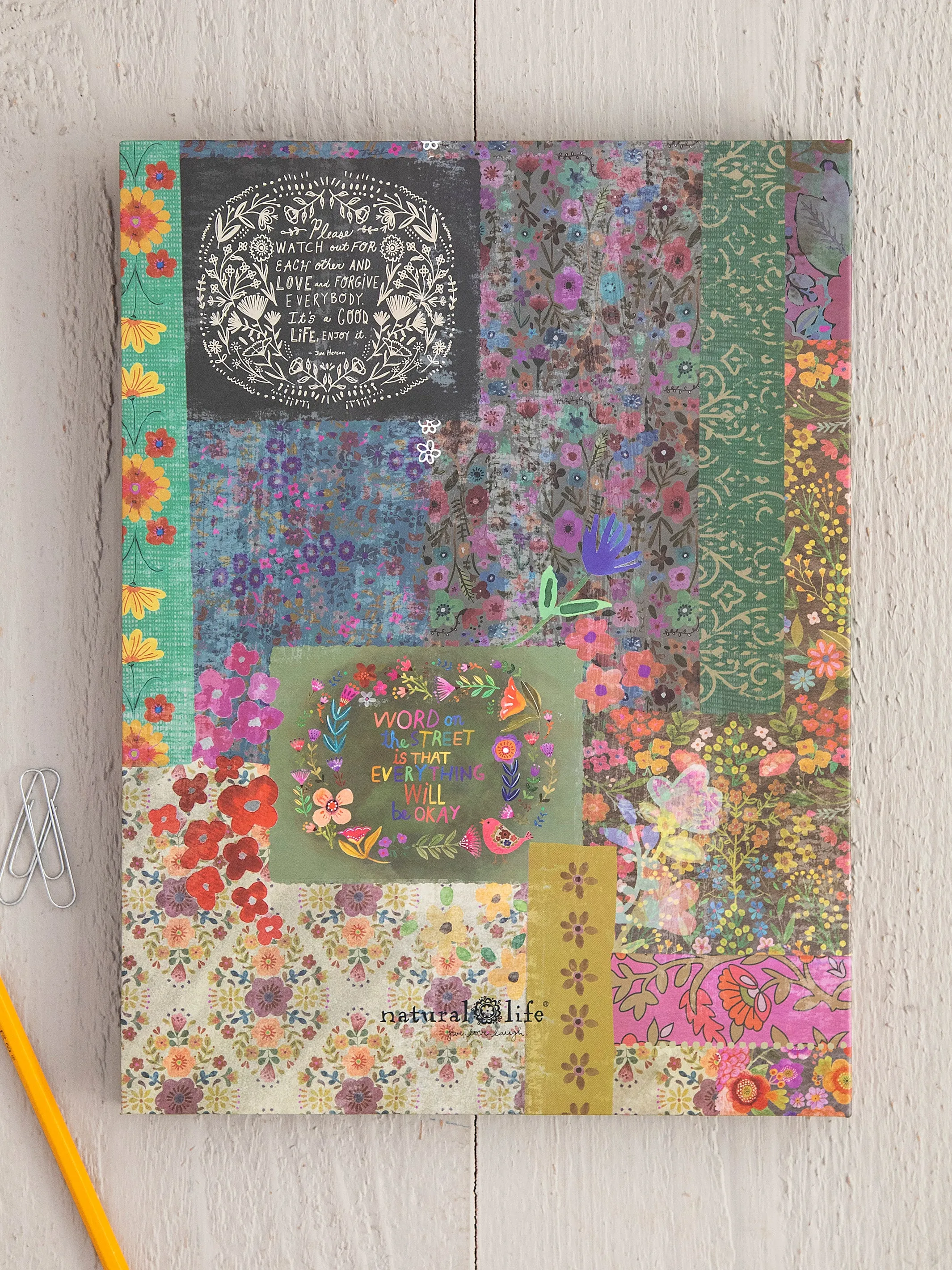 Clipfolio with Notepad - Patchwork