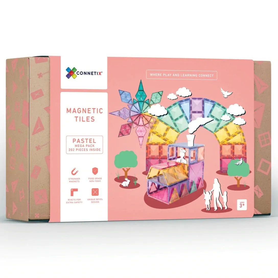 Connetix - Mega Pack - Pastel - 202 Piece