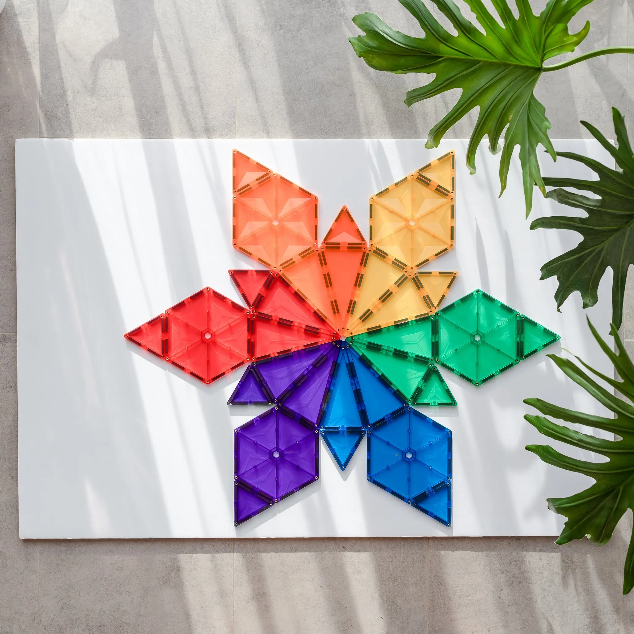 Connetix Tiles - 30 Piece Geometry Pack - Rainbow