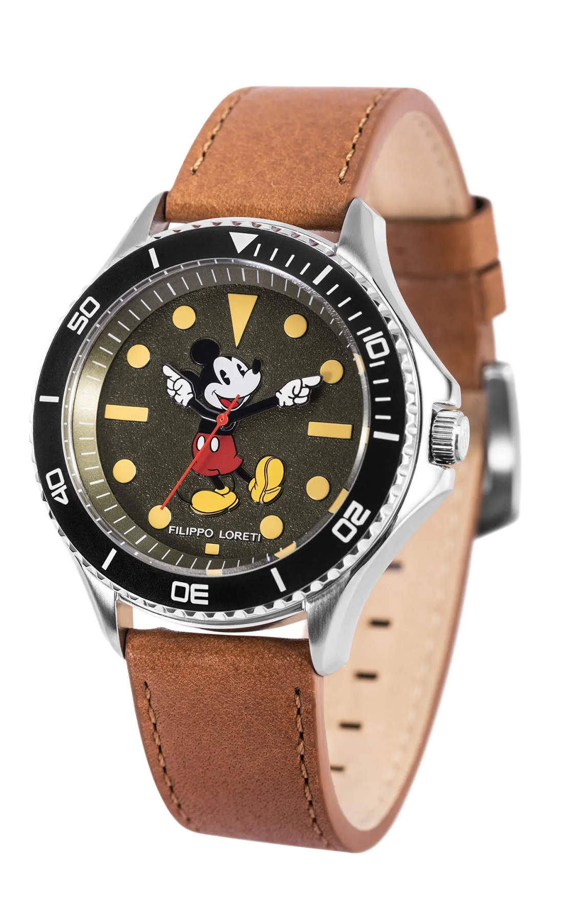 Disney Mickey Mouse Brown Leather