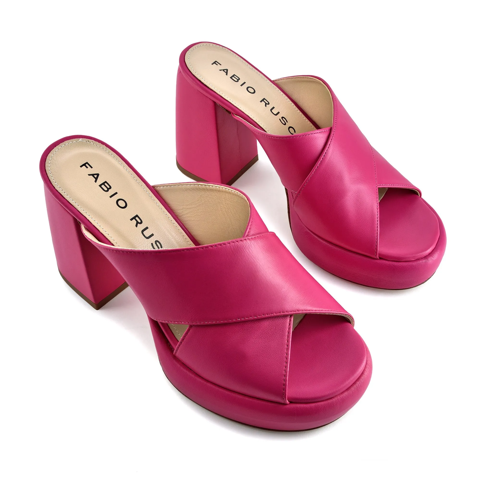 Doria Fuxia Platform Mules