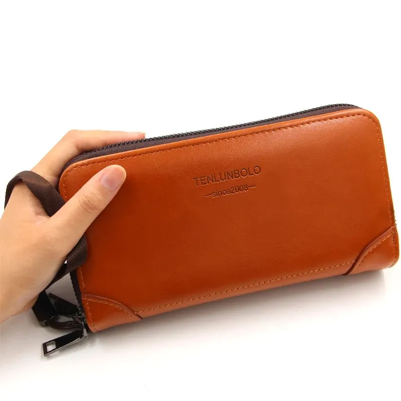 Double Zipper Wallet for Mobile Phones, Cash & Cards Slots