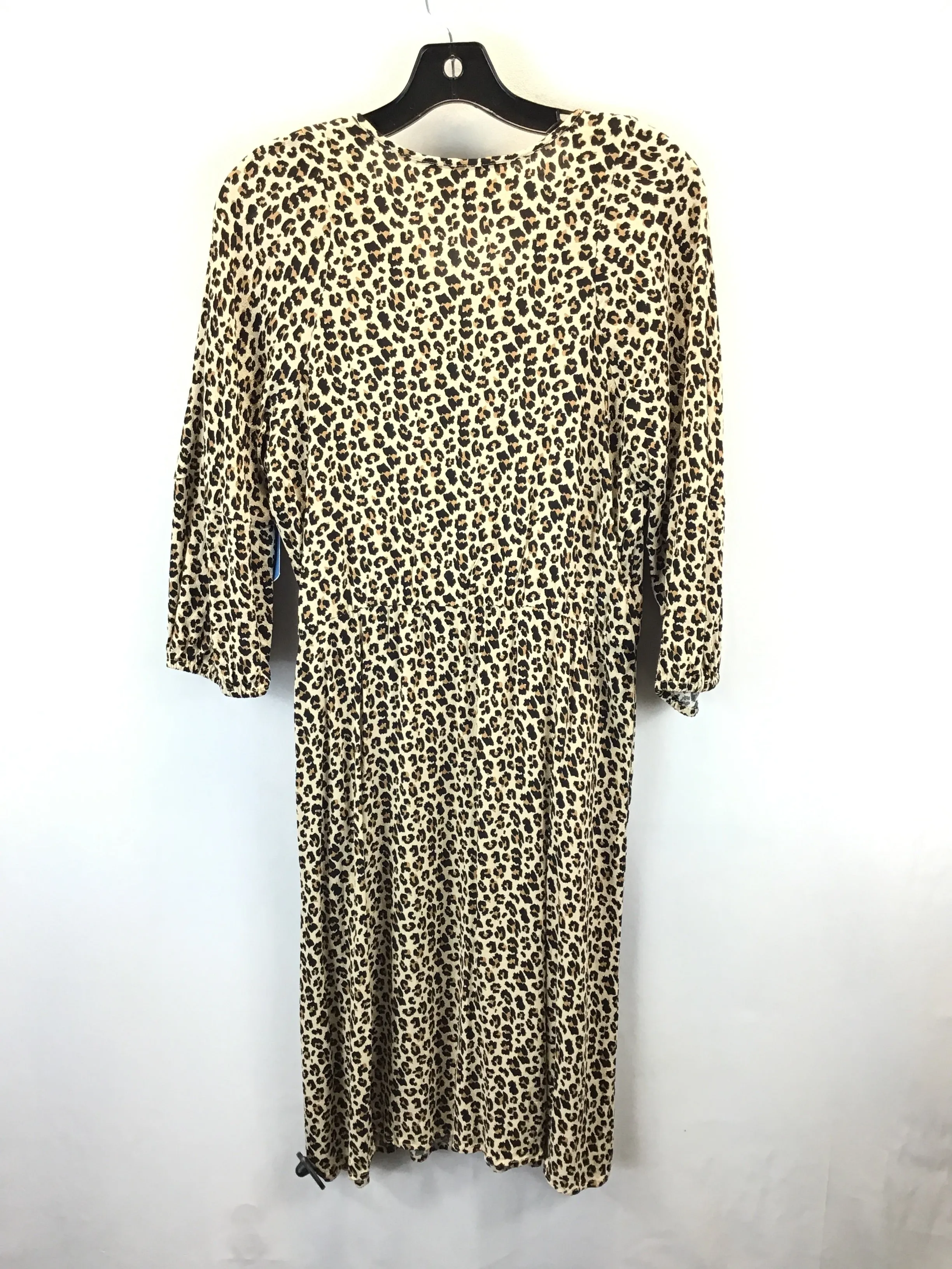 Dress Casual Midi By Banana Republic In Animal Print, Size: M