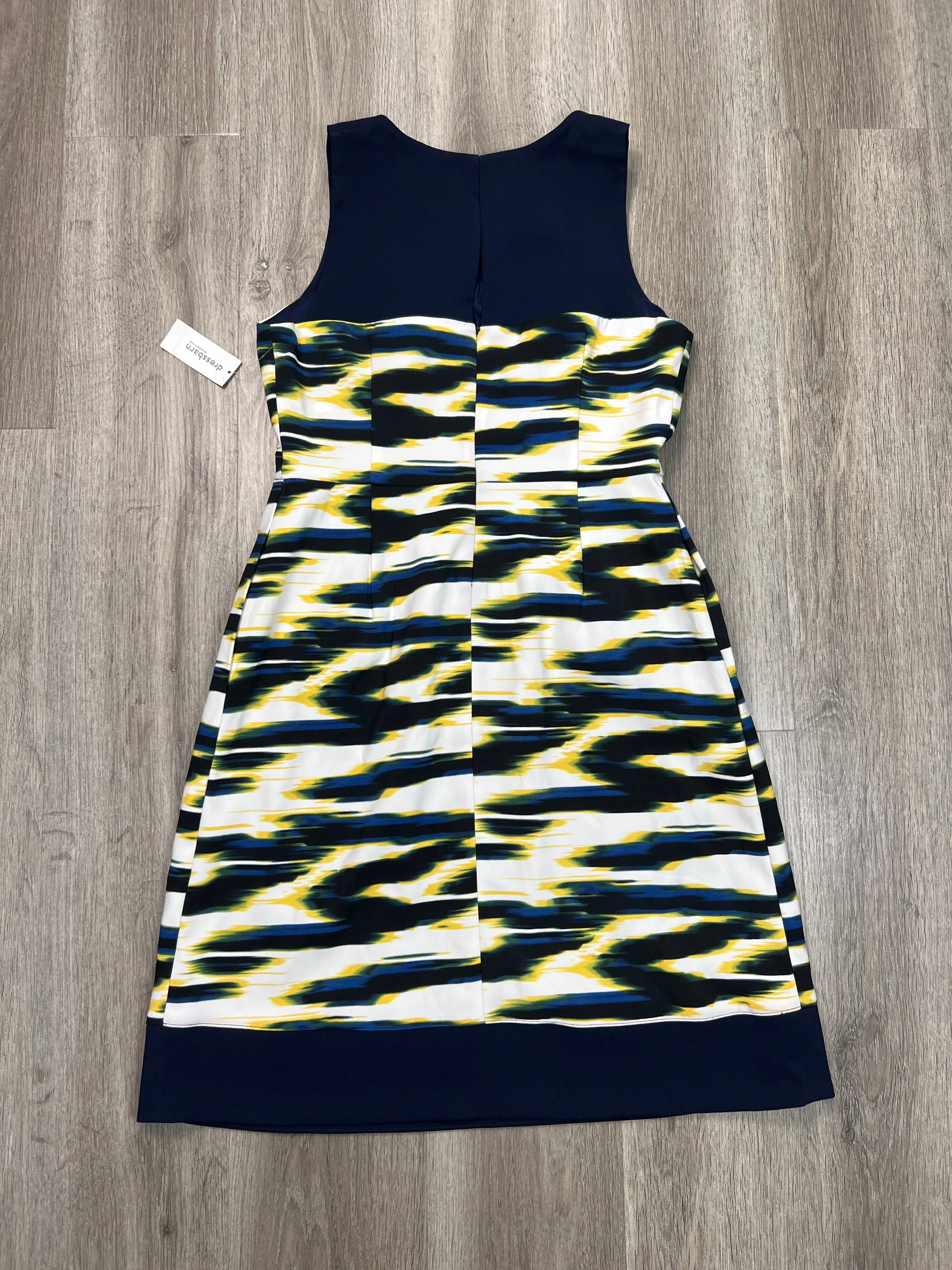 Dress Casual Midi By Luxe In Blue & Yellow, Size: M