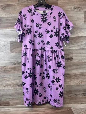 Dress Casual Midi By Shein In Black & Purple, Size: Xl