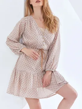 ELOISE Mini Dress in Apricot