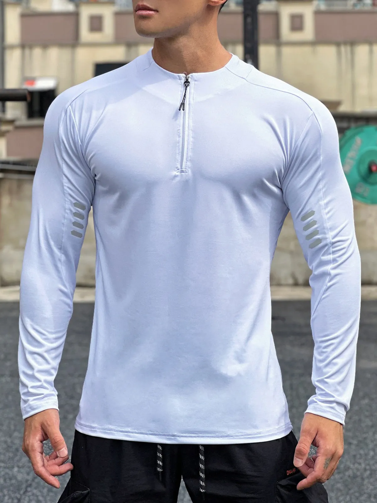 Evolution Half Zip Long Sleeves Shirt Workout Baselayer