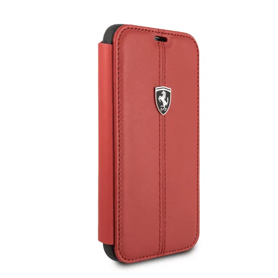 FERRARI GENUINE RED LEATHER HERITAGE BOOKSTYLE CASE