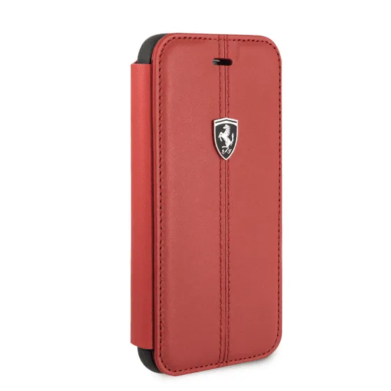 FERRARI GENUINE RED LEATHER HERITAGE BOOKSTYLE CASE