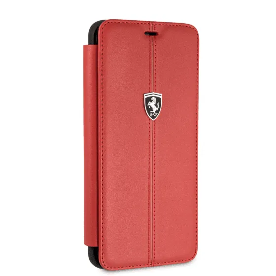 FERRARI GENUINE RED LEATHER HERITAGE BOOKSTYLE CASE