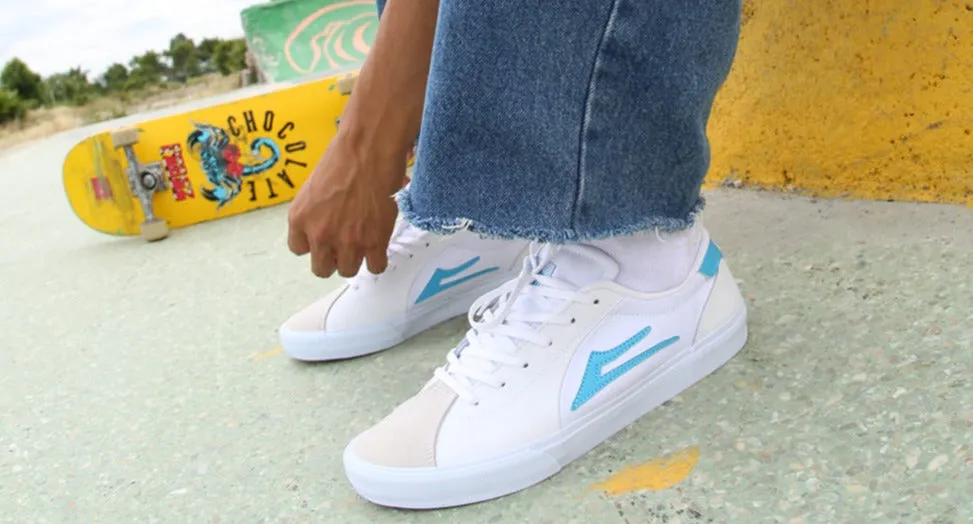 Flaco 2 - White/Cyan Leather