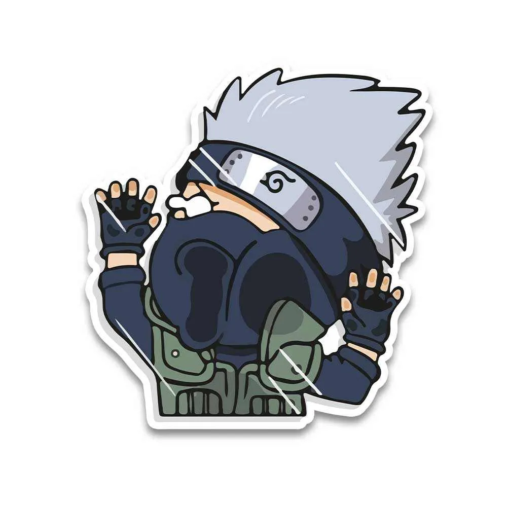 Flat face kakashi Reflective Sticker