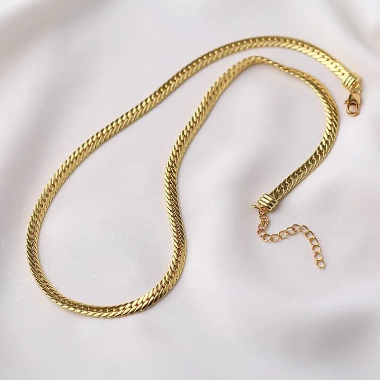 Flat Snake Chain Necklace