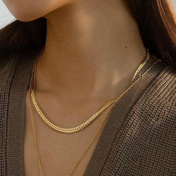 Flat Snake Chain Necklace