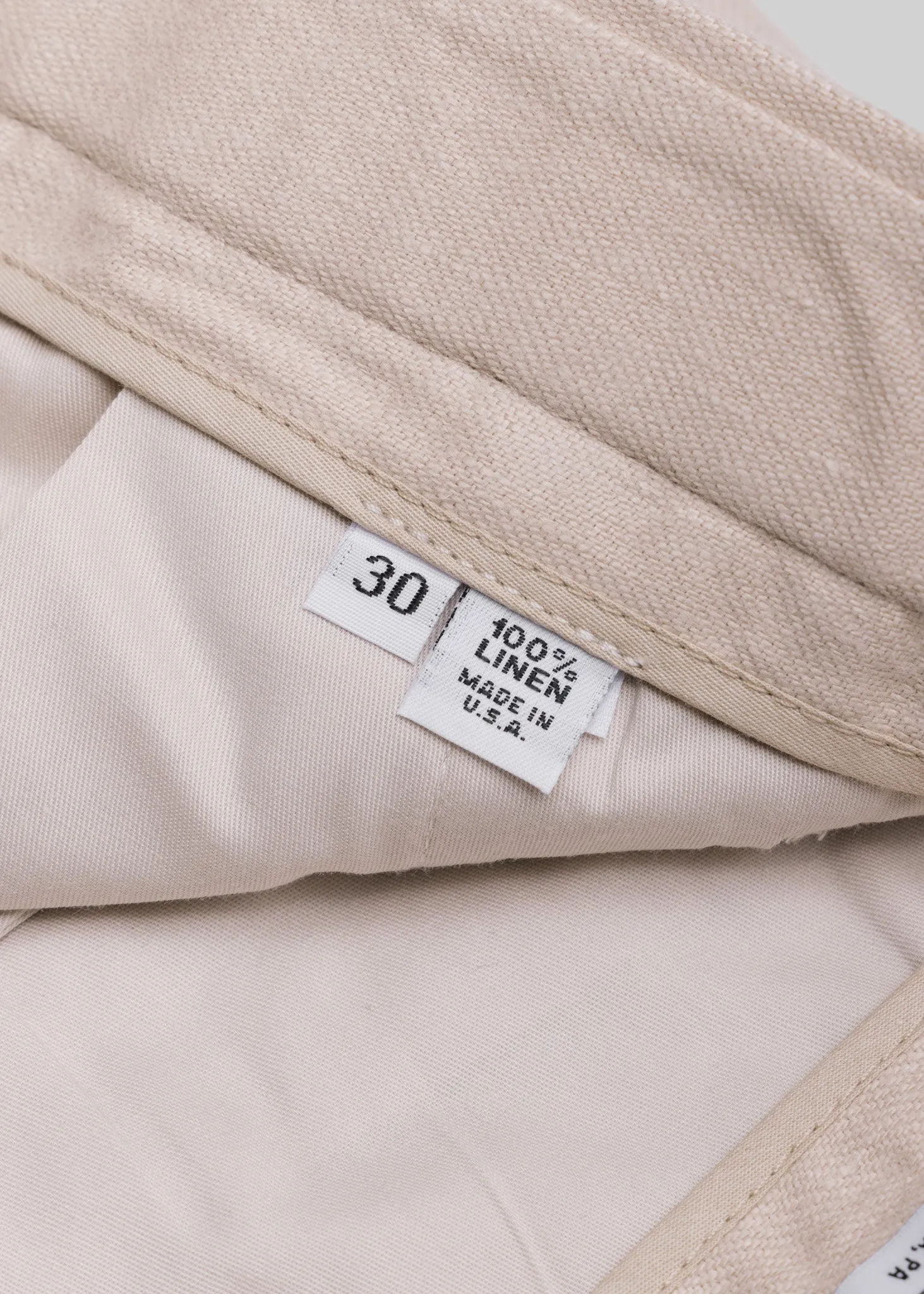 French Linen Flat Front Trouser