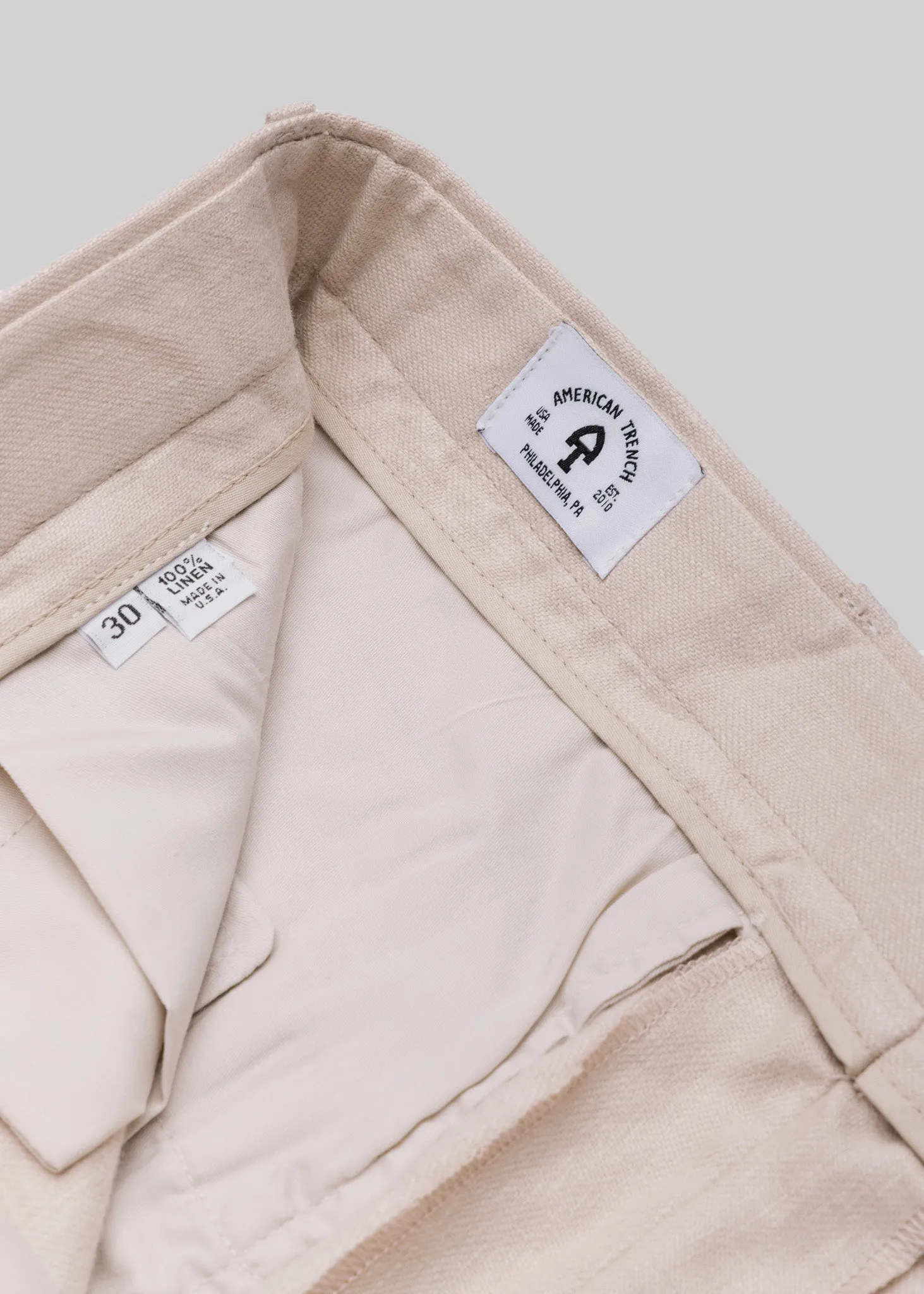 French Linen Flat Front Trouser