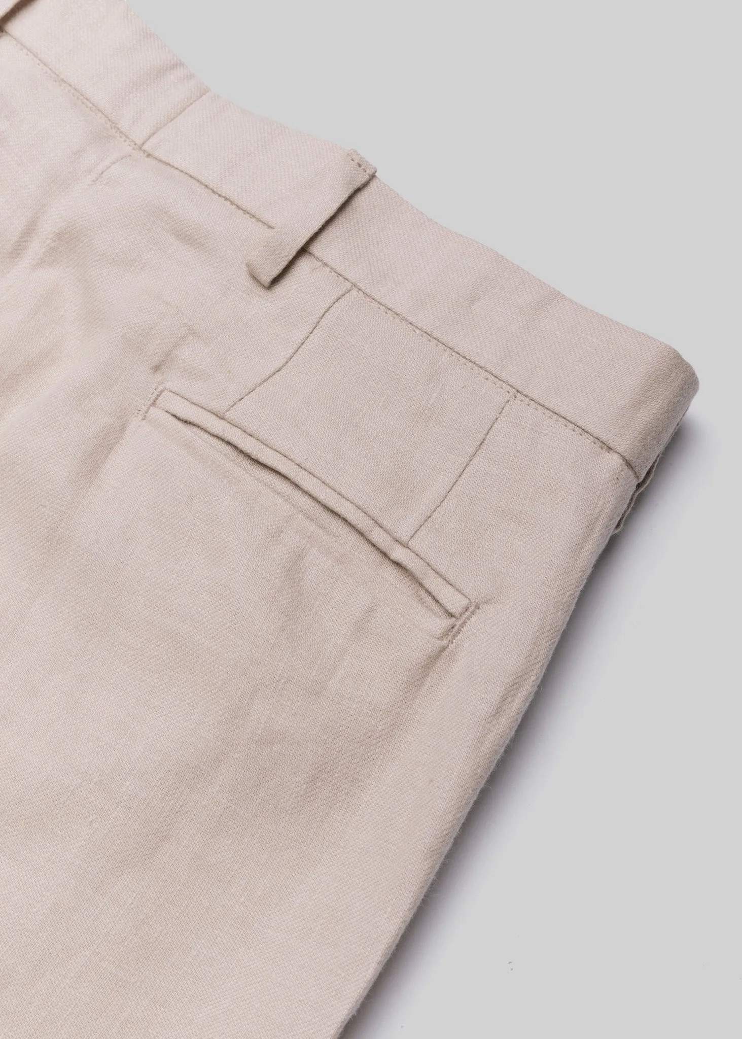 French Linen Flat Front Trouser