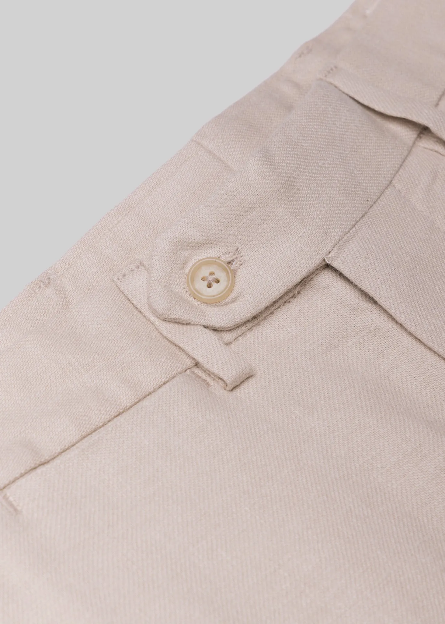 French Linen Flat Front Trouser