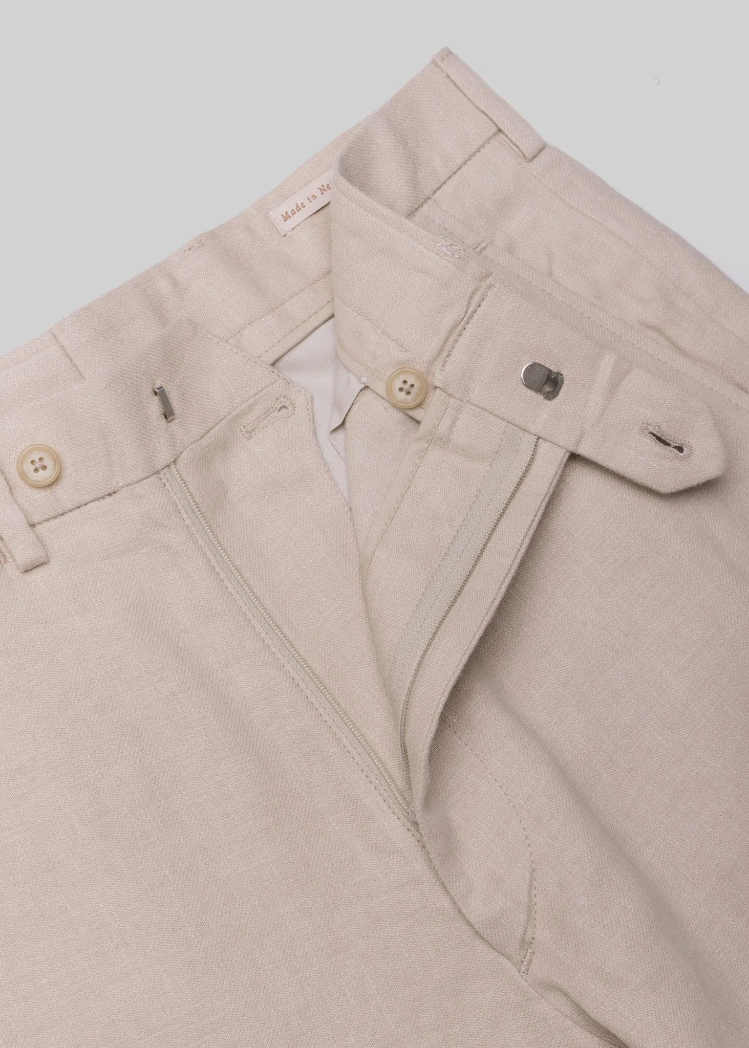 French Linen Flat Front Trouser