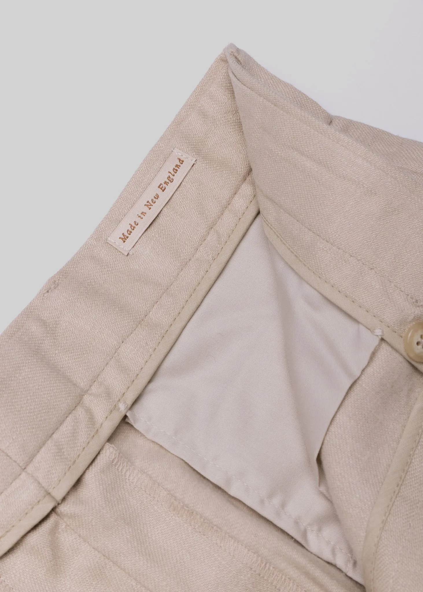 French Linen Flat Front Trouser