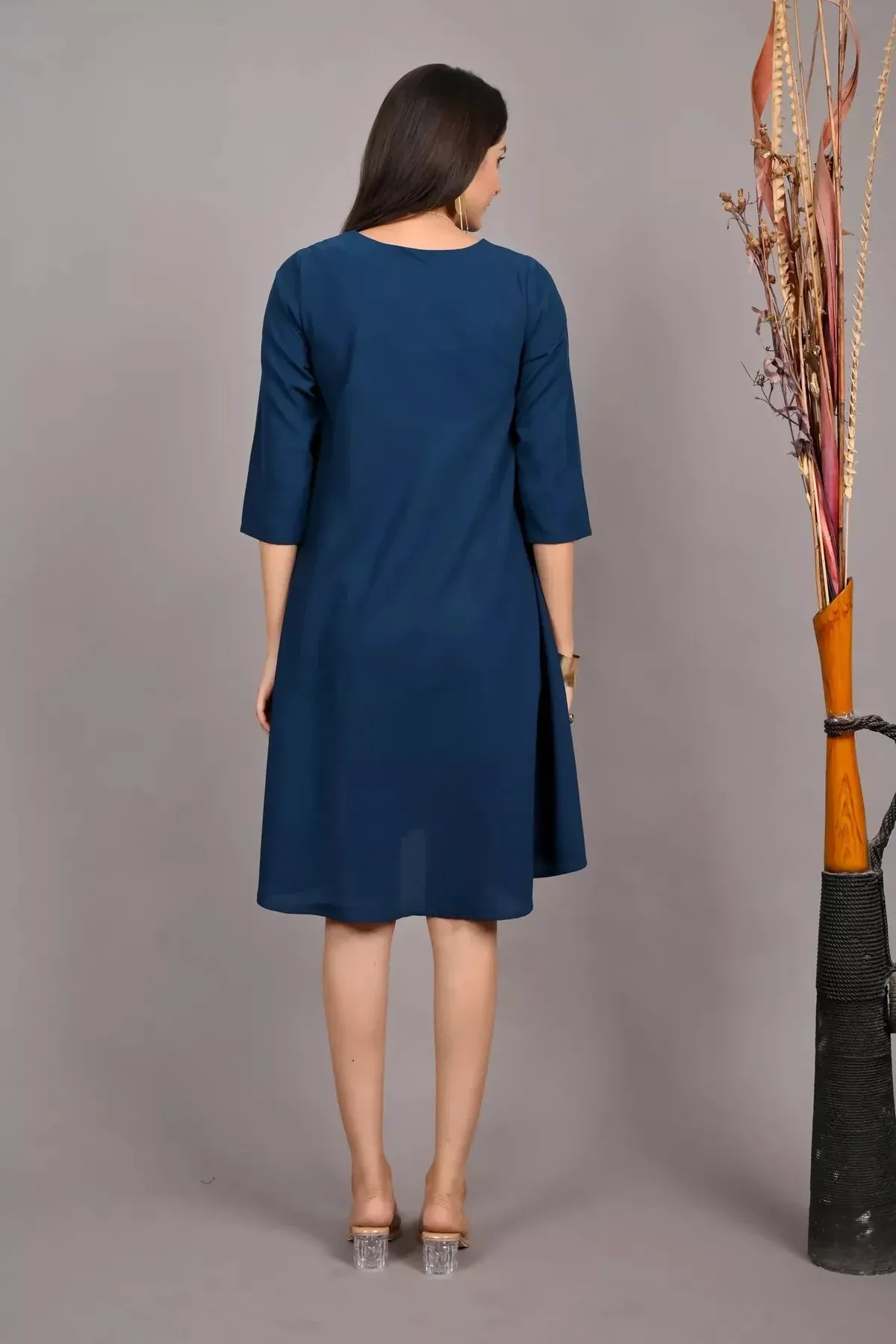 GEORGETTE FLAIRED DRESS