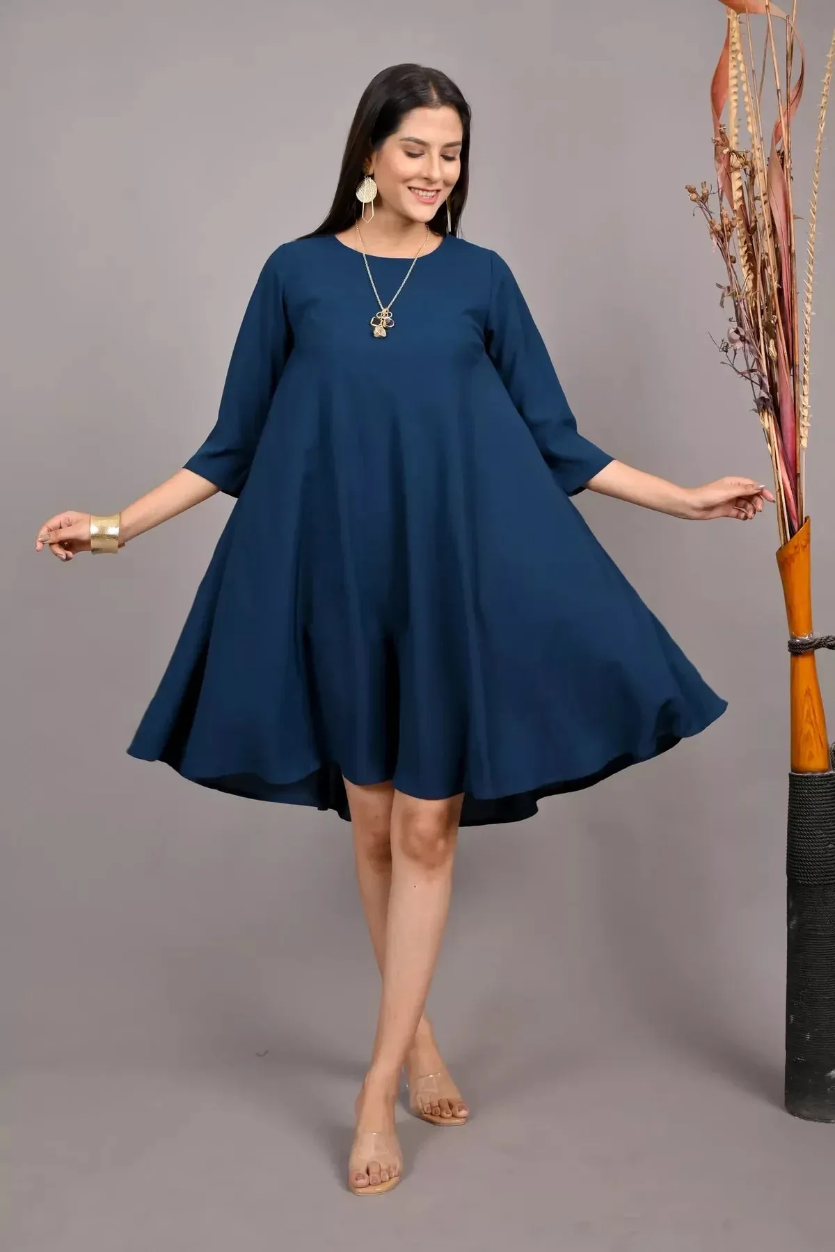 GEORGETTE FLAIRED DRESS