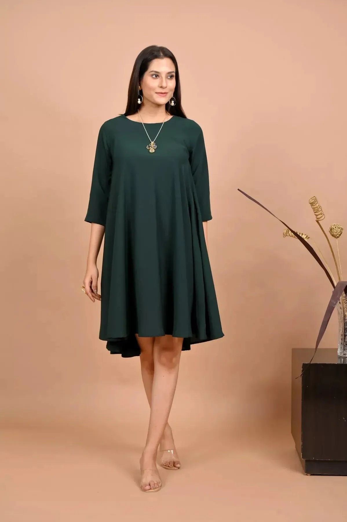 GEORGETTE FLAIRED DRESS