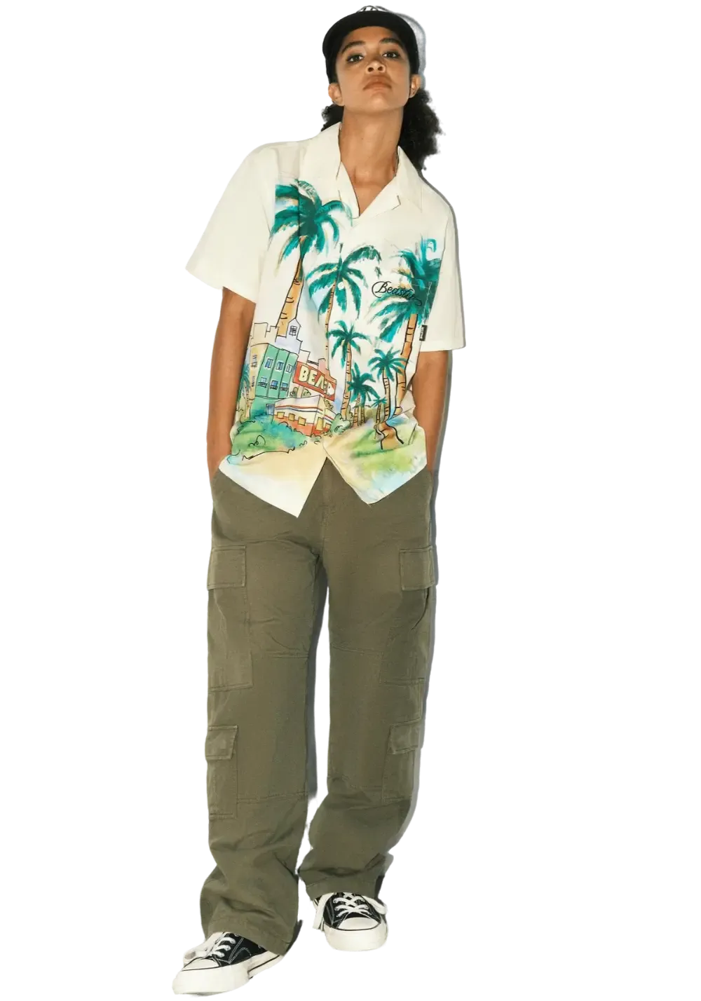 Hawaiian Cotton Printed Casual T-Shirt