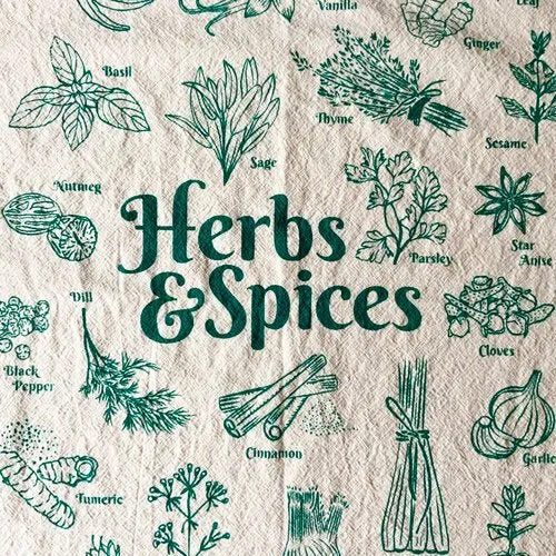 Herbs & Spices Tea Towel