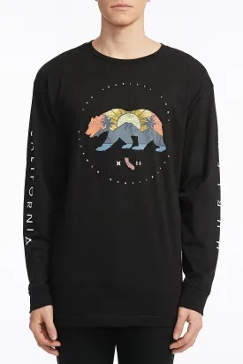 Hurley Guys Cali Bear Long Sleeve Tee