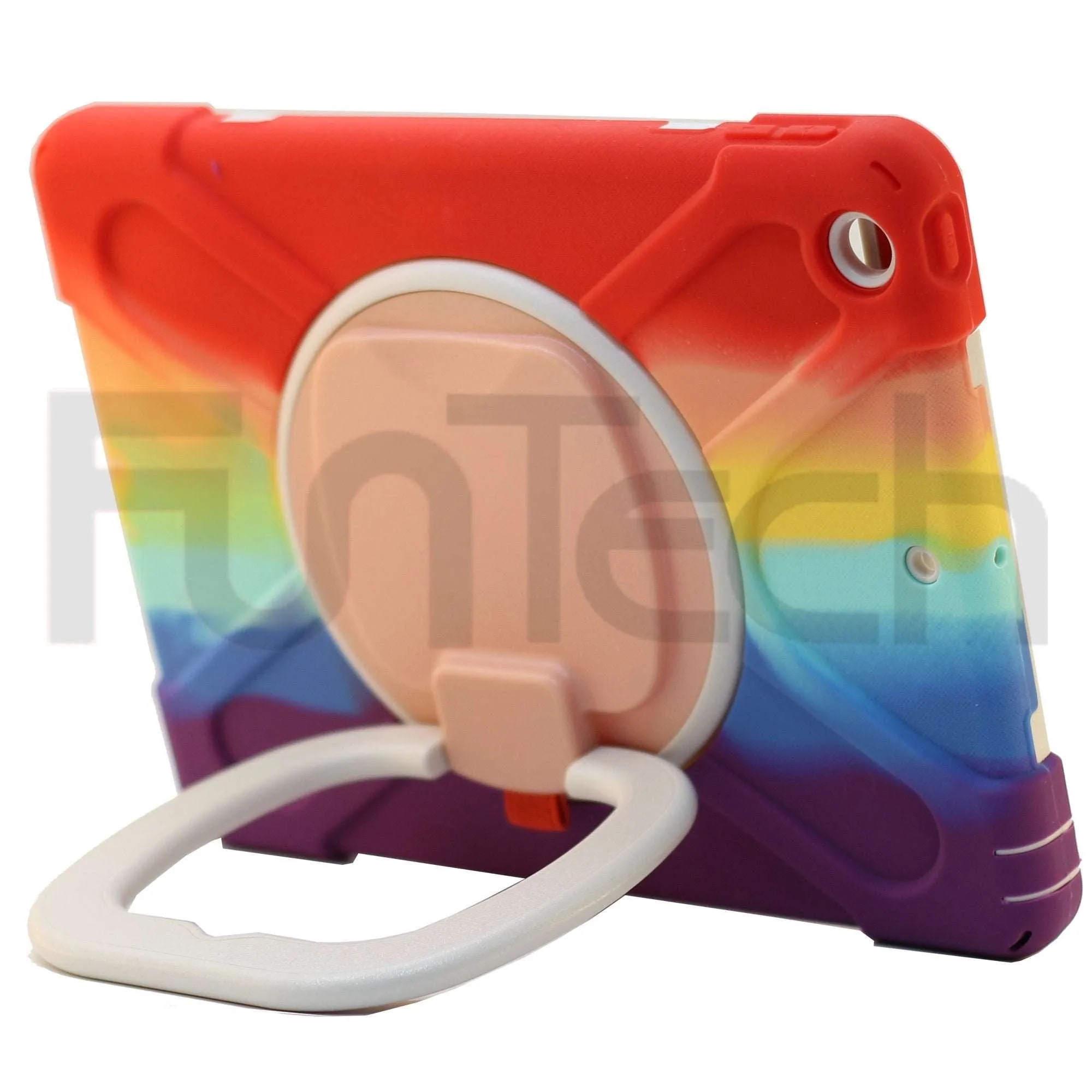 iPad 10.2 inch 2019/2020 360` Hard Shockproof Case Rainbow Purple