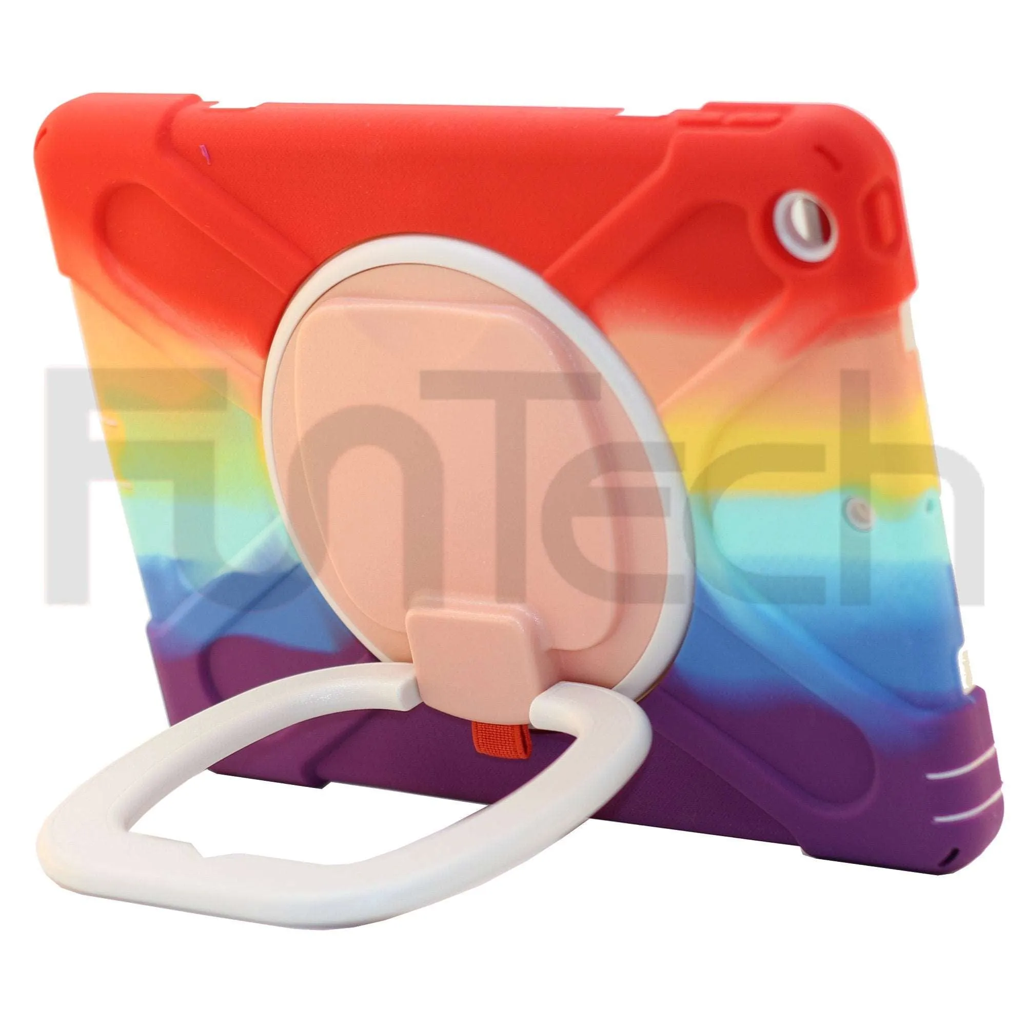 iPad 10.2 inch 2019/2020 360` Hard Shockproof Case Rainbow Purple