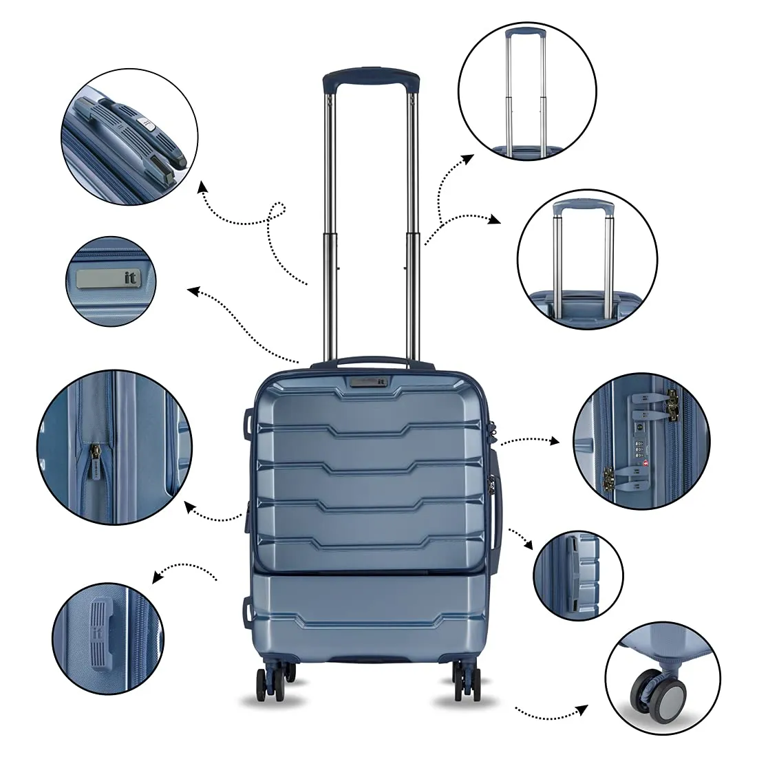 IT Luggage Prosperous (Metallic Blue)