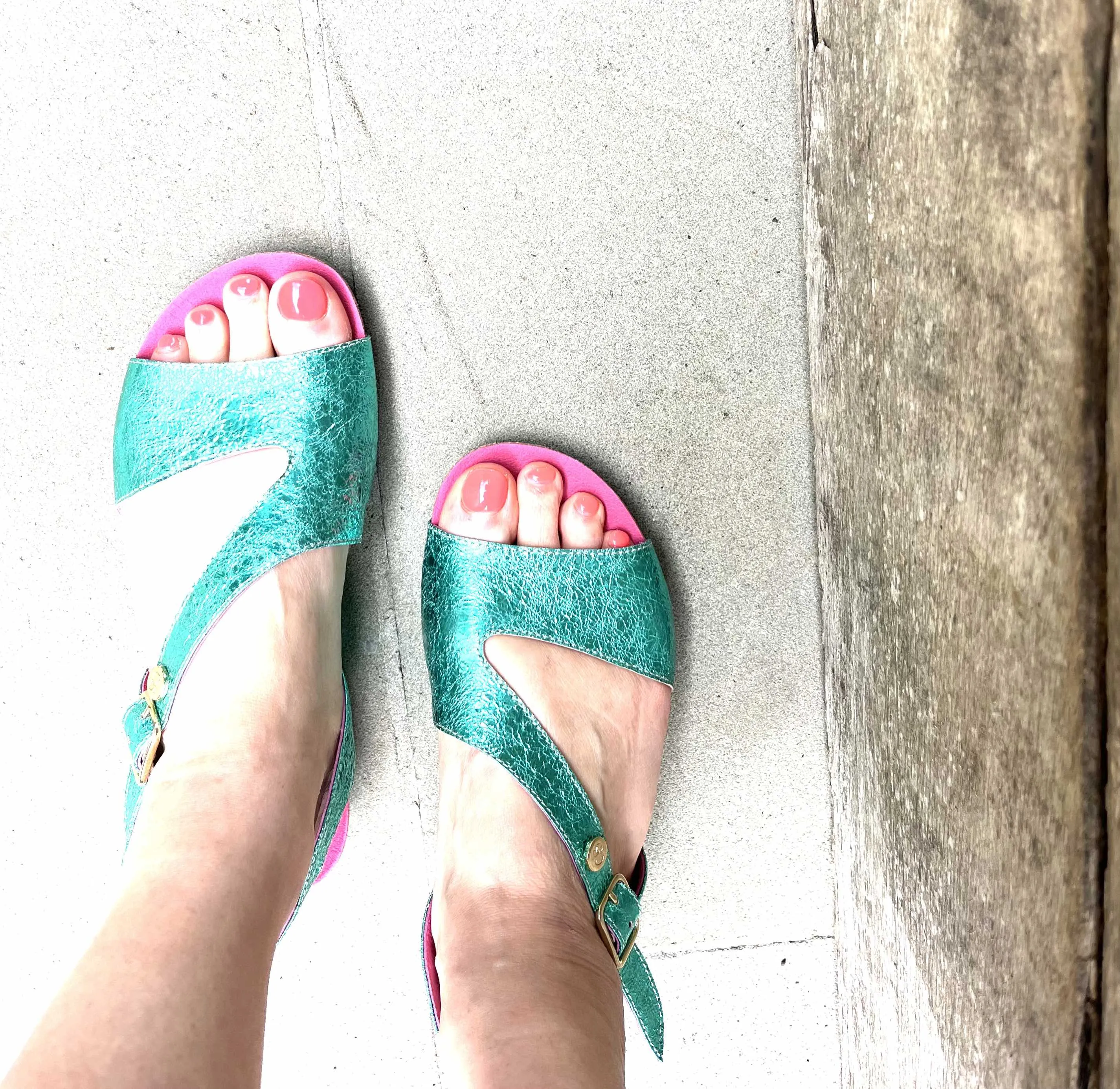 Je Ressin - Aqua flat sandal