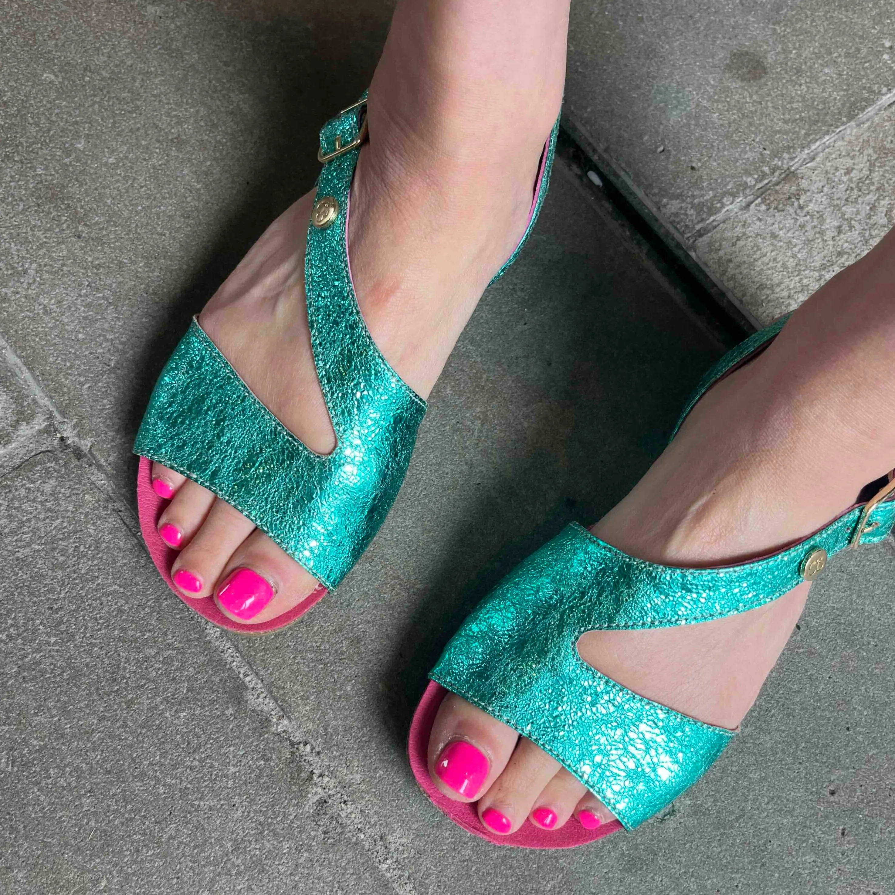 Je Ressin - Aqua flat sandal