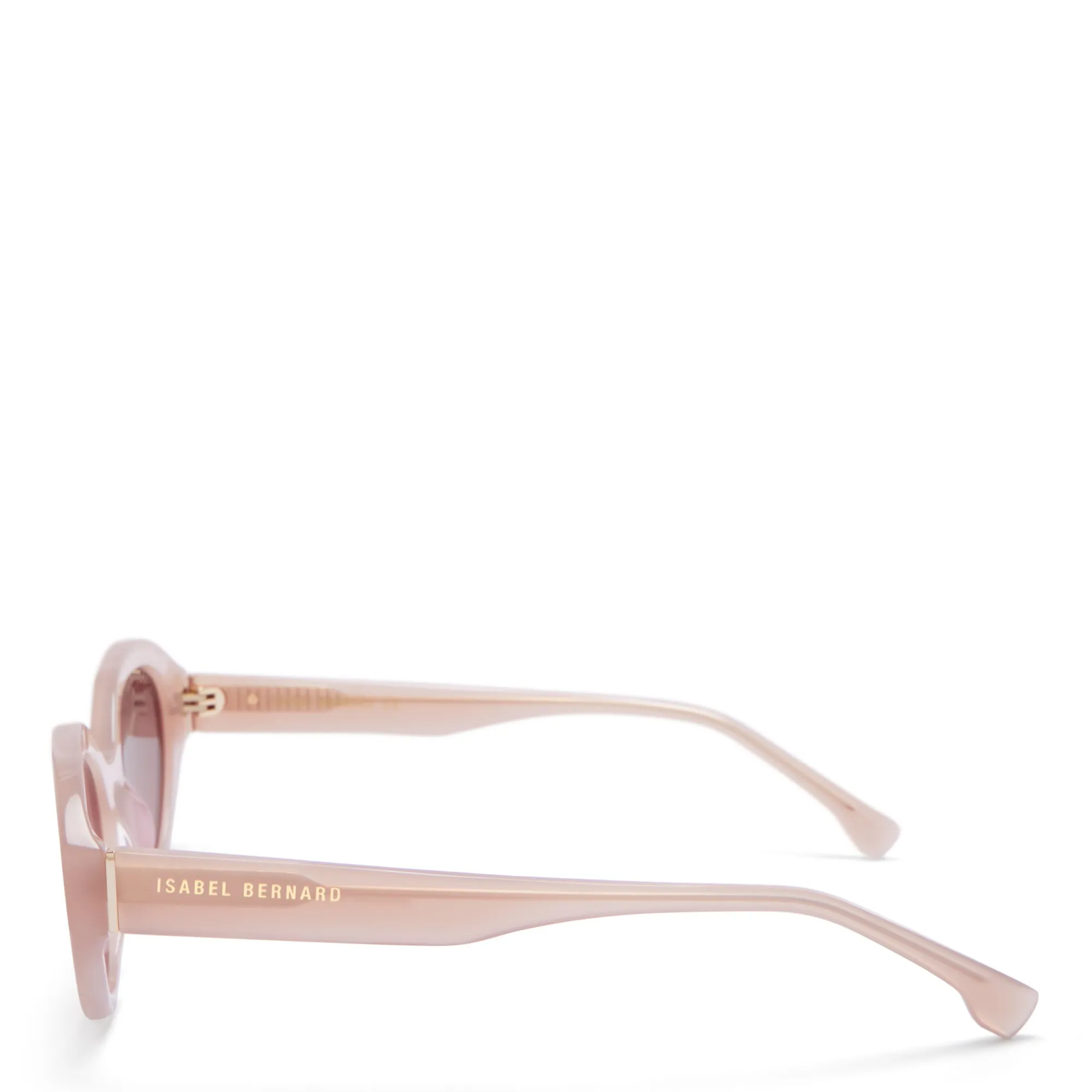 La Villette Rosaire soft pink oval sunglasses with pink lenses