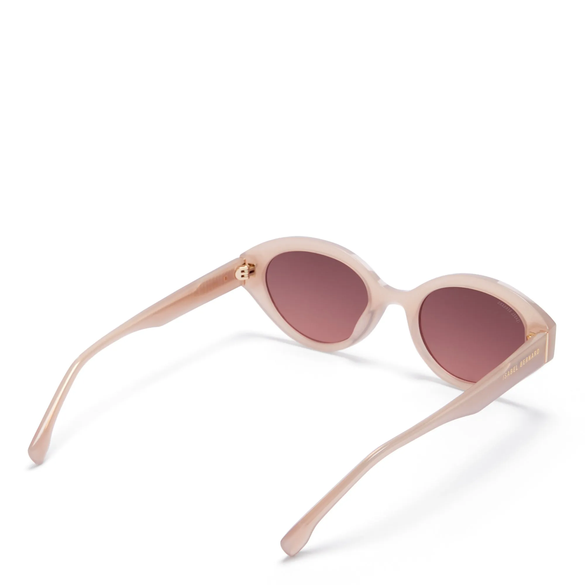 La Villette Rosaire soft pink oval sunglasses with pink lenses