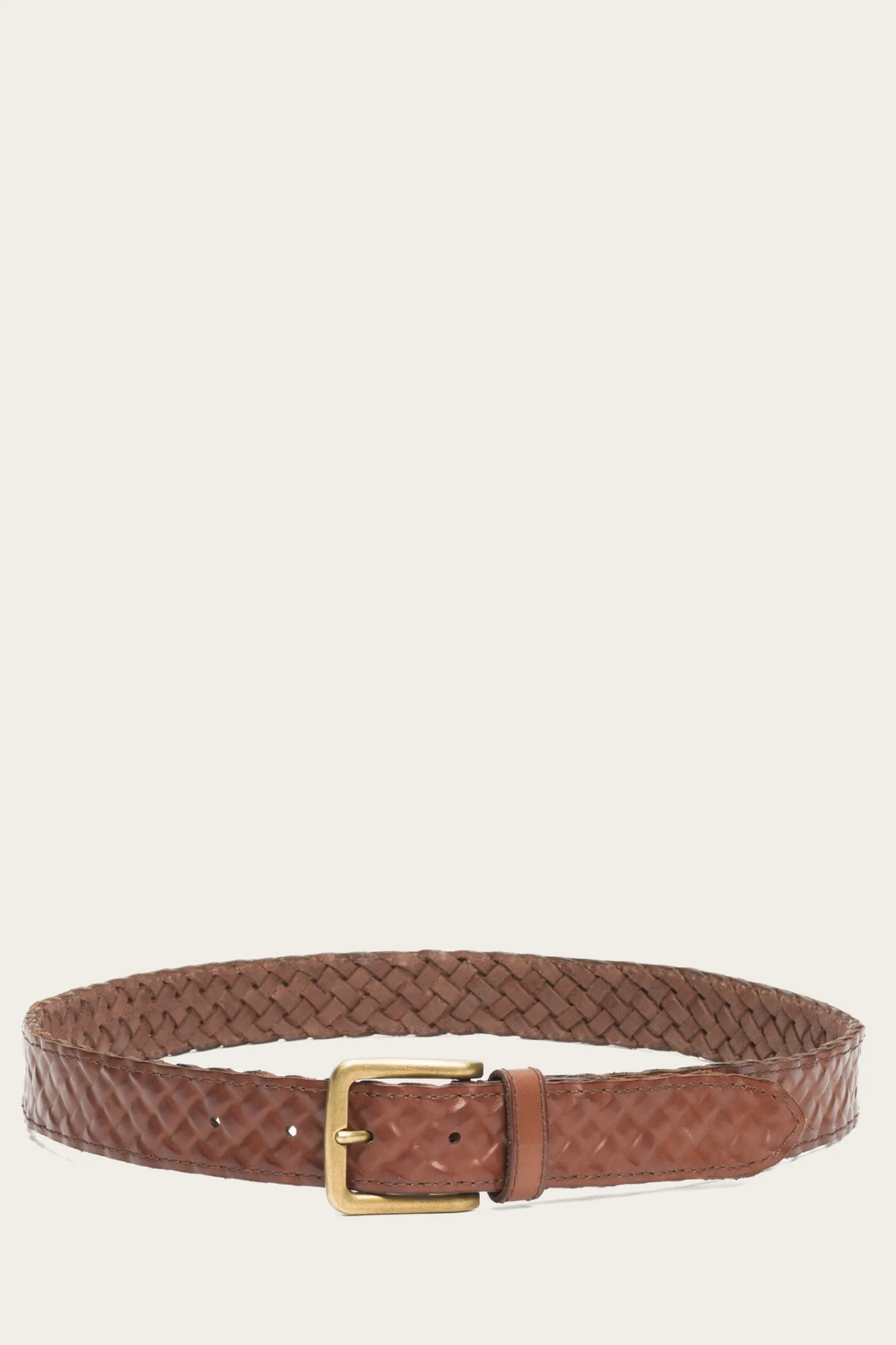 Leather Covered Woven Belt