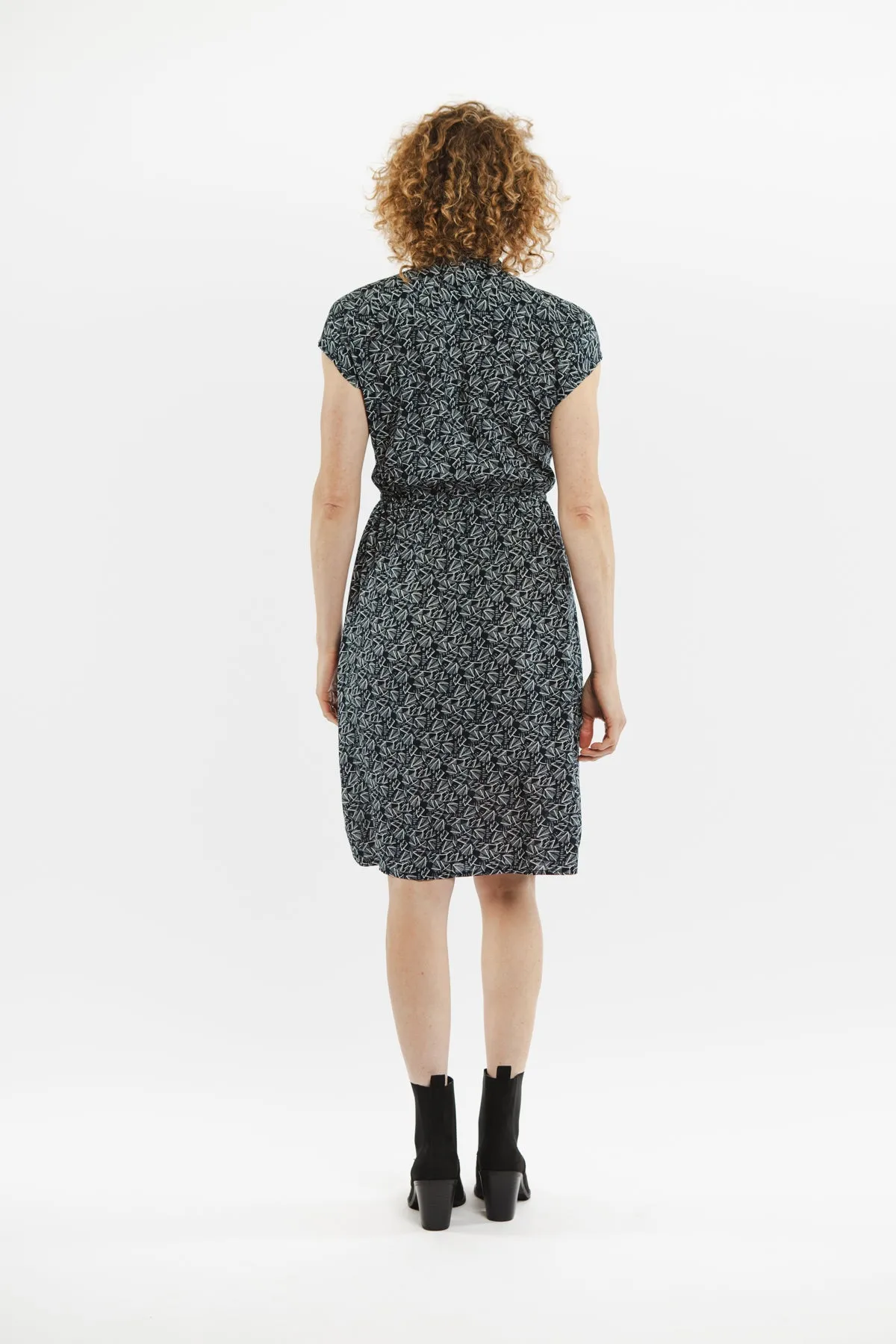 Lorane Dress / Navy Geo