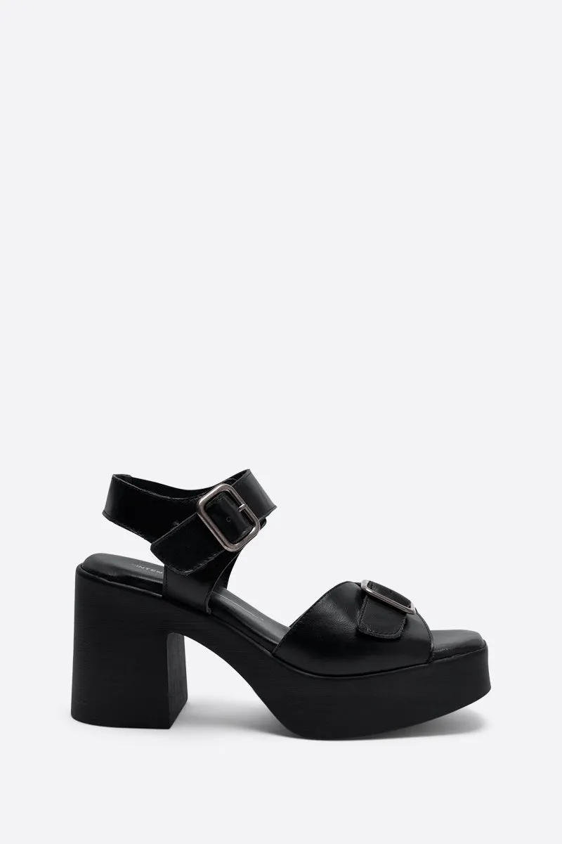 MARGO BLACK SOLE PLATFORM HEEL